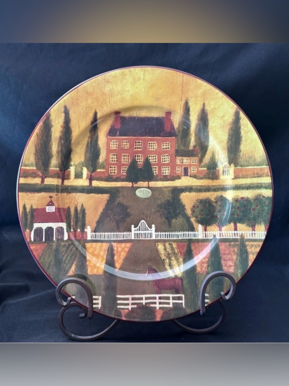 Vintage Block Indonesia Country Village by Gear Decorative Plate 12”